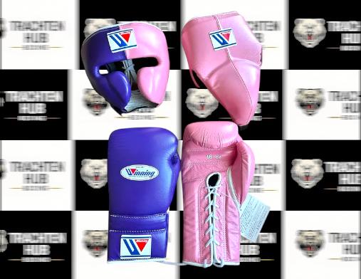 Custom Handmade Blue Pink Kit - Winning - 100% Cow Leather • Custom Name Print