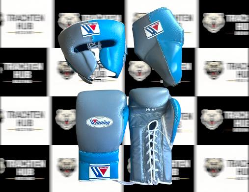 Custom Handmade Grey Sky Blue Kit - Winning - 100% Cow Leather • Custom Name Print