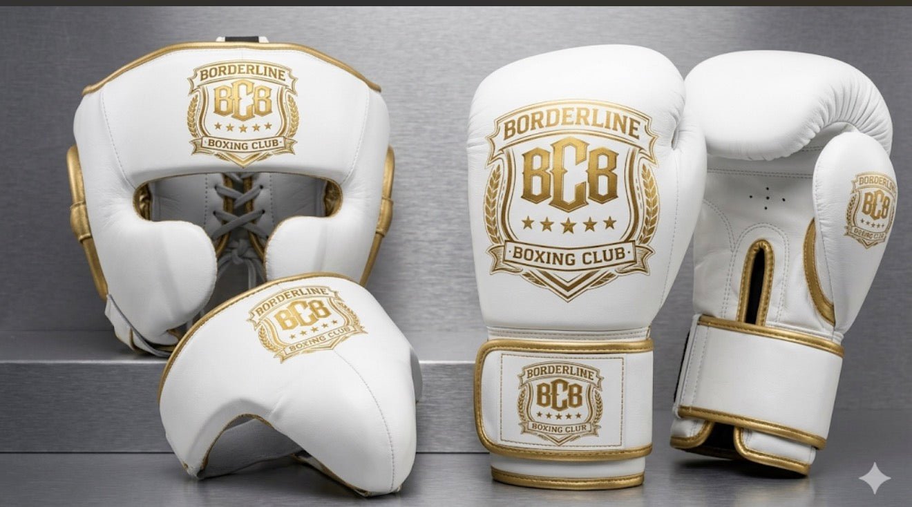 Custom made kit white | Handmade Boxing Gear by TRACHTEN HUB