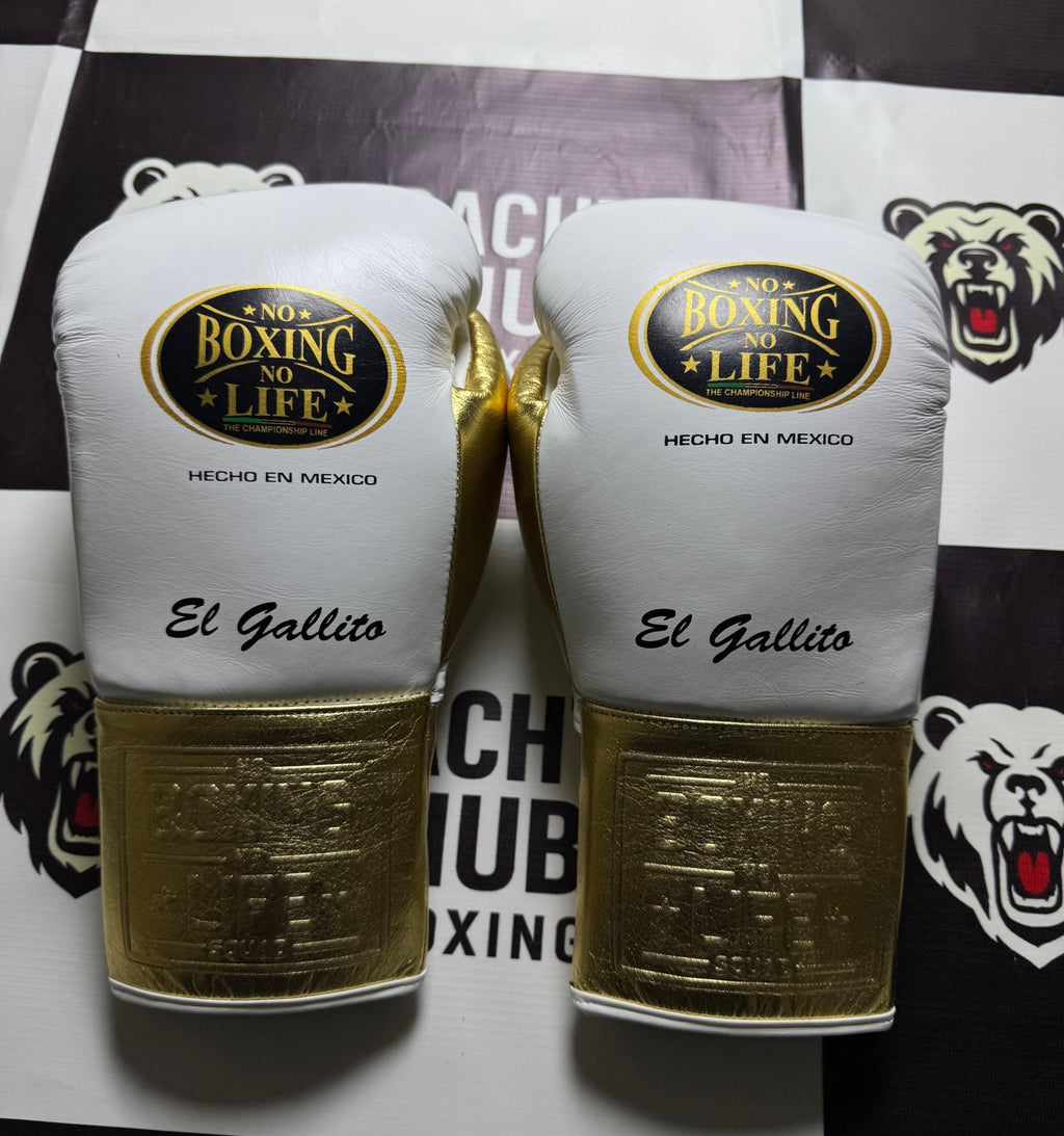 No Boxing No Life Gloves | Handmade Leather | White Gold |