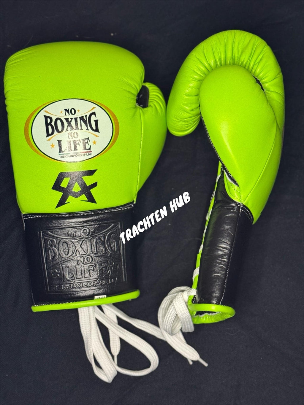 Handmade Green No Boxing No Life gloves for training