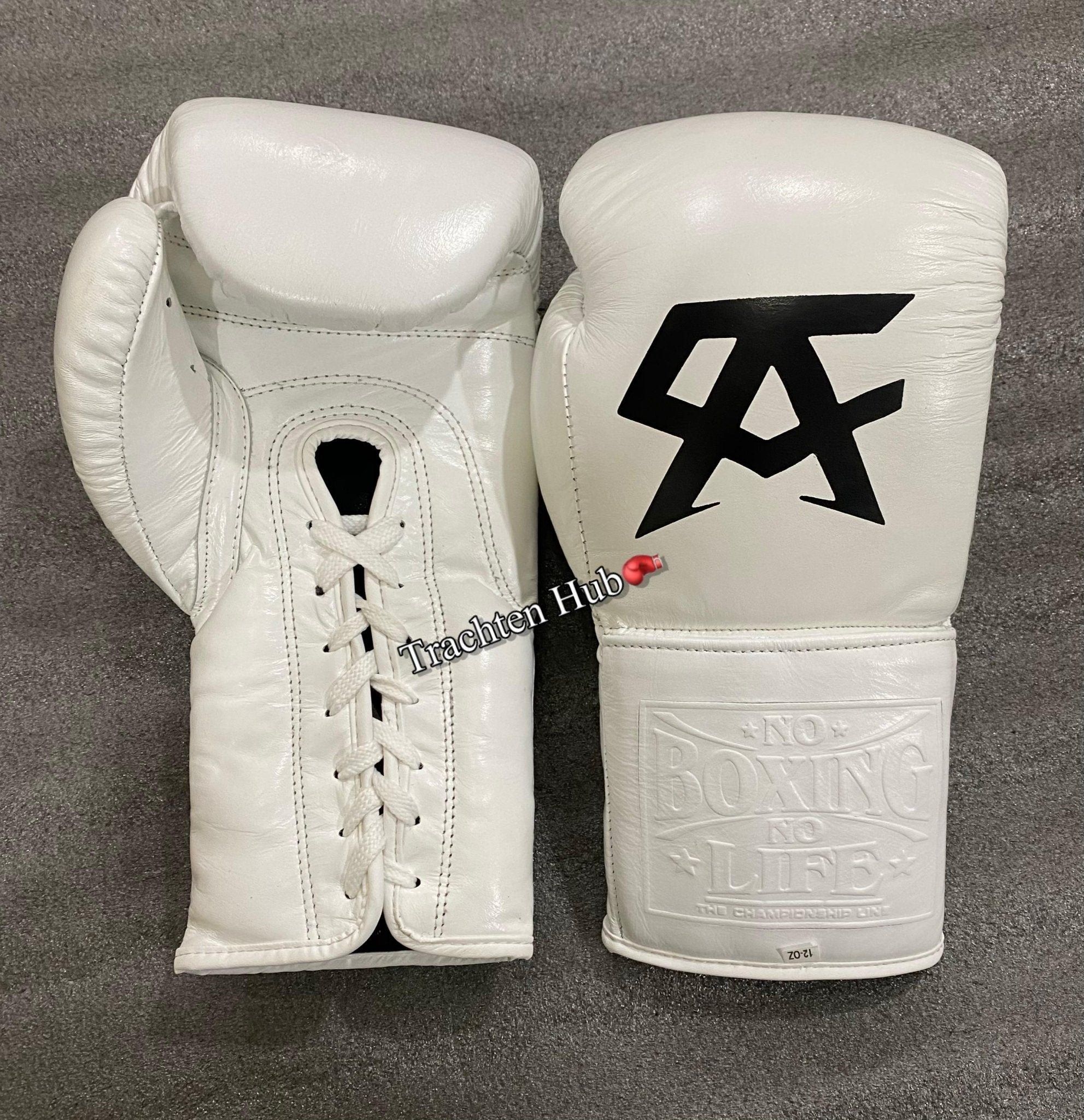Handmade White No Boxing No Life gloves for training