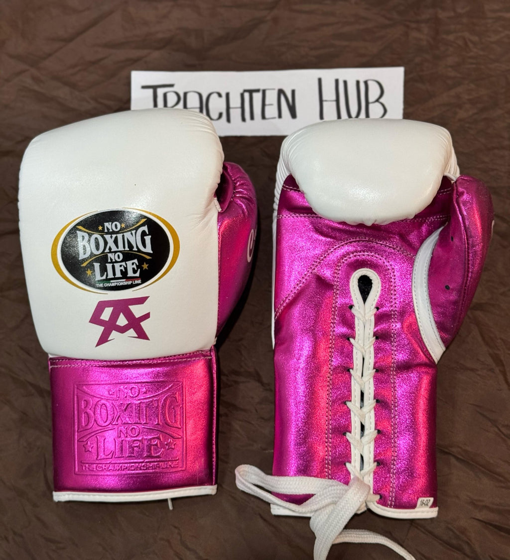 Handmade Pink No Boxing No Life gloves for training