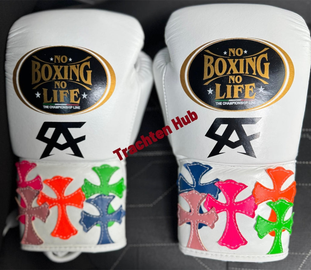 No Boxing No Life gloves – Canelo logo red and white leather pair