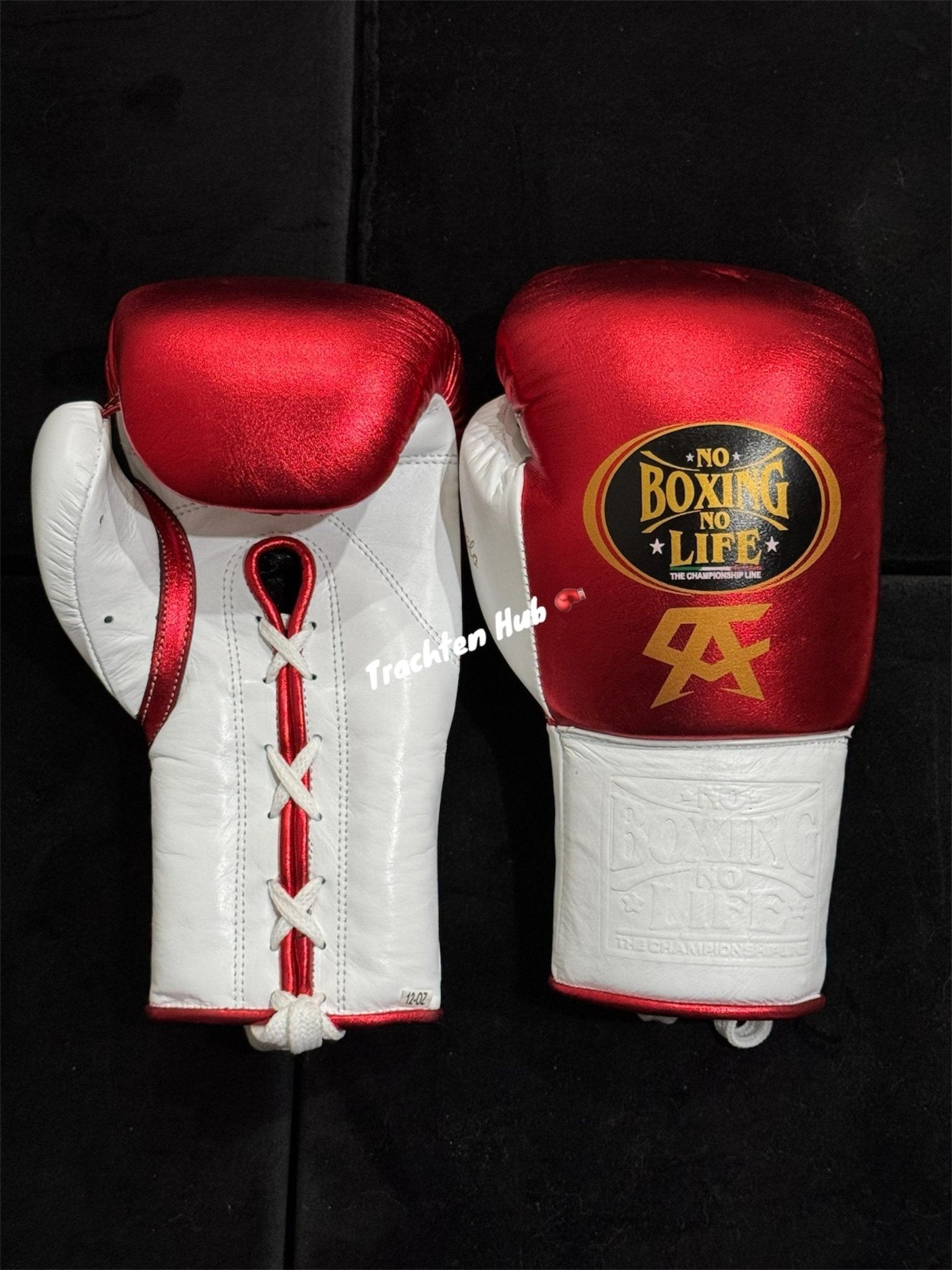 No Boxing No Life gloves – Canelo logo red and white leather pair