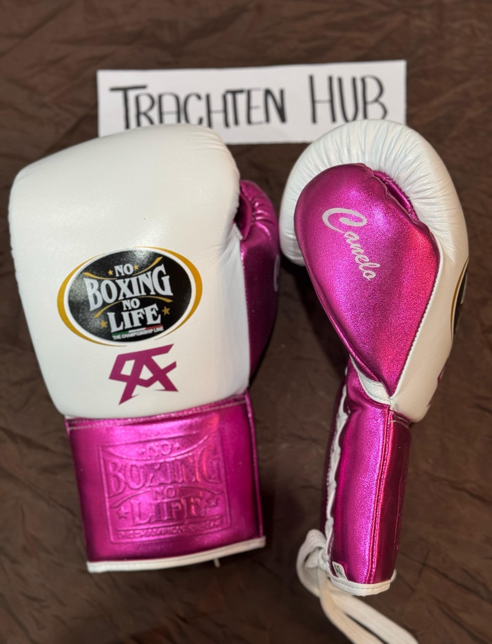 Handmade Pink No Boxing No Life gloves for training