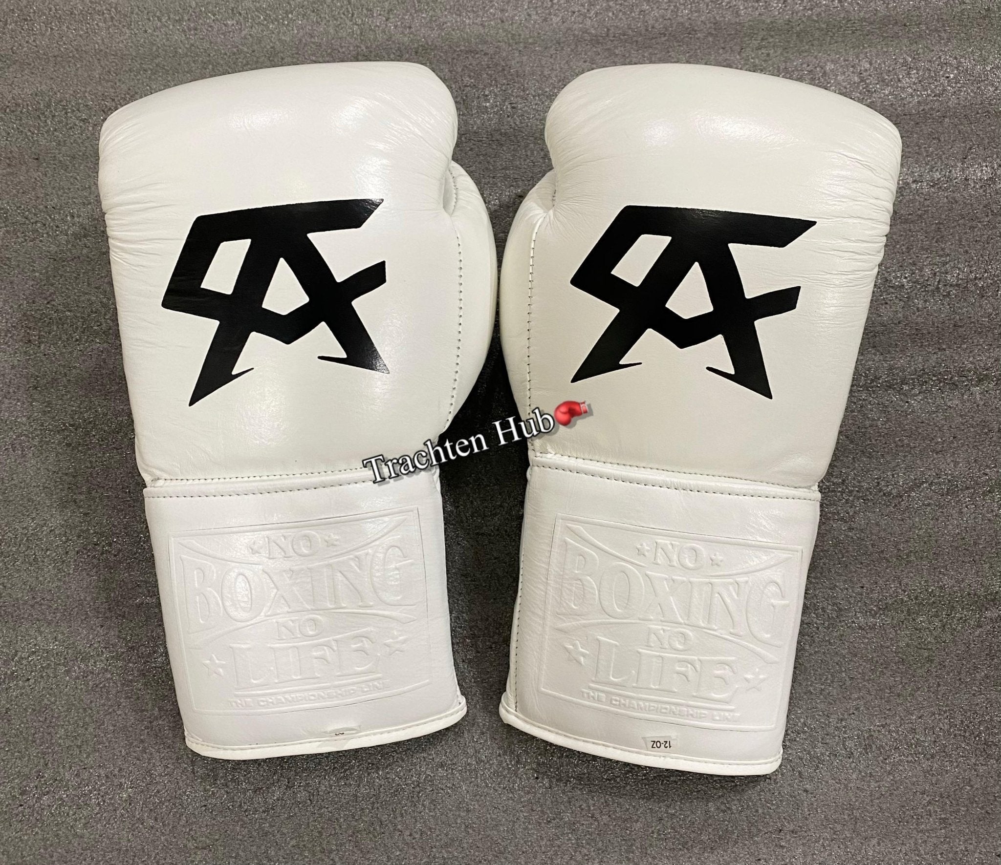 Handmade White No Boxing No Life gloves for training