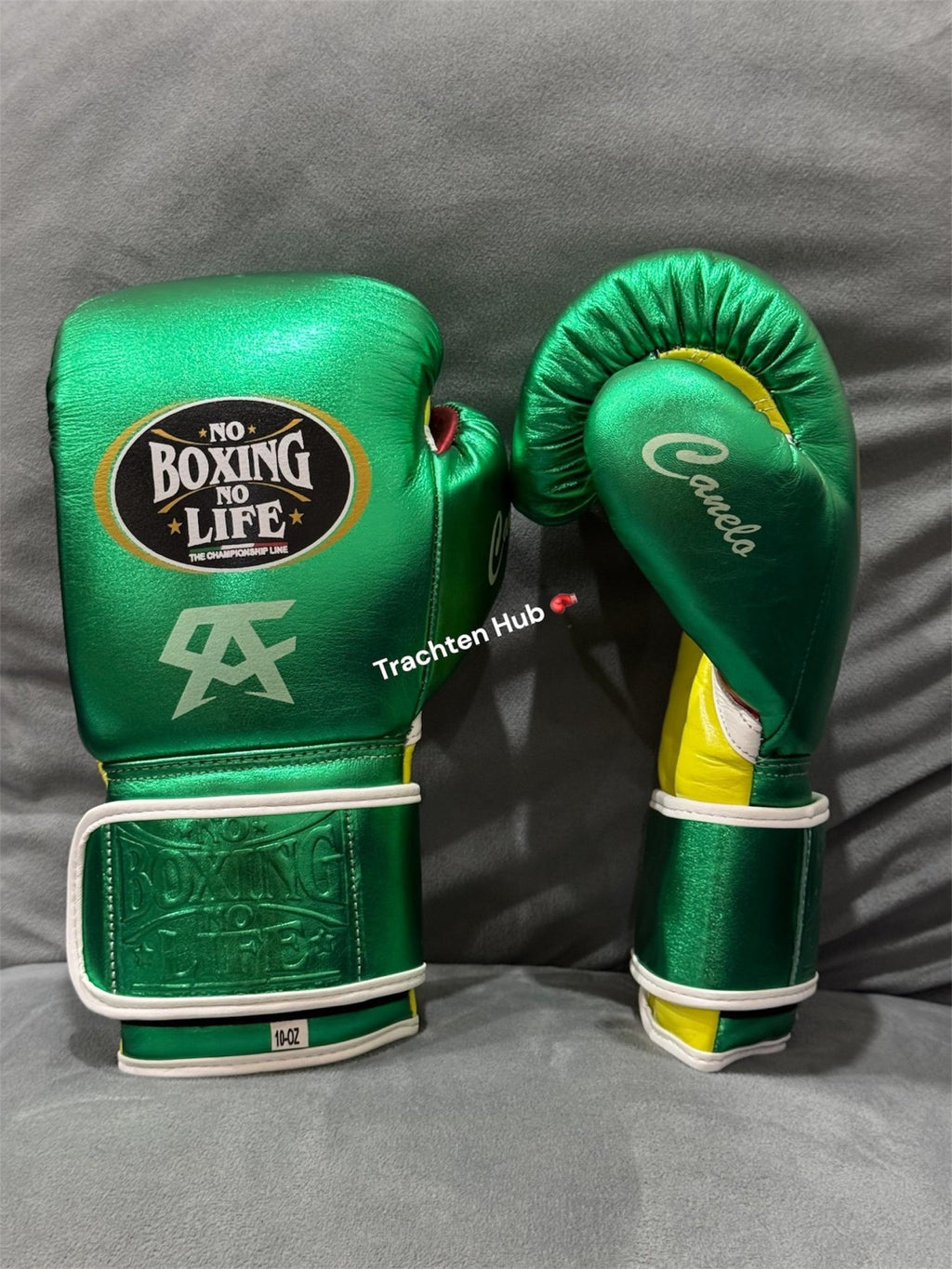 Handmade Shine Green No Boxing No Life gloves for training