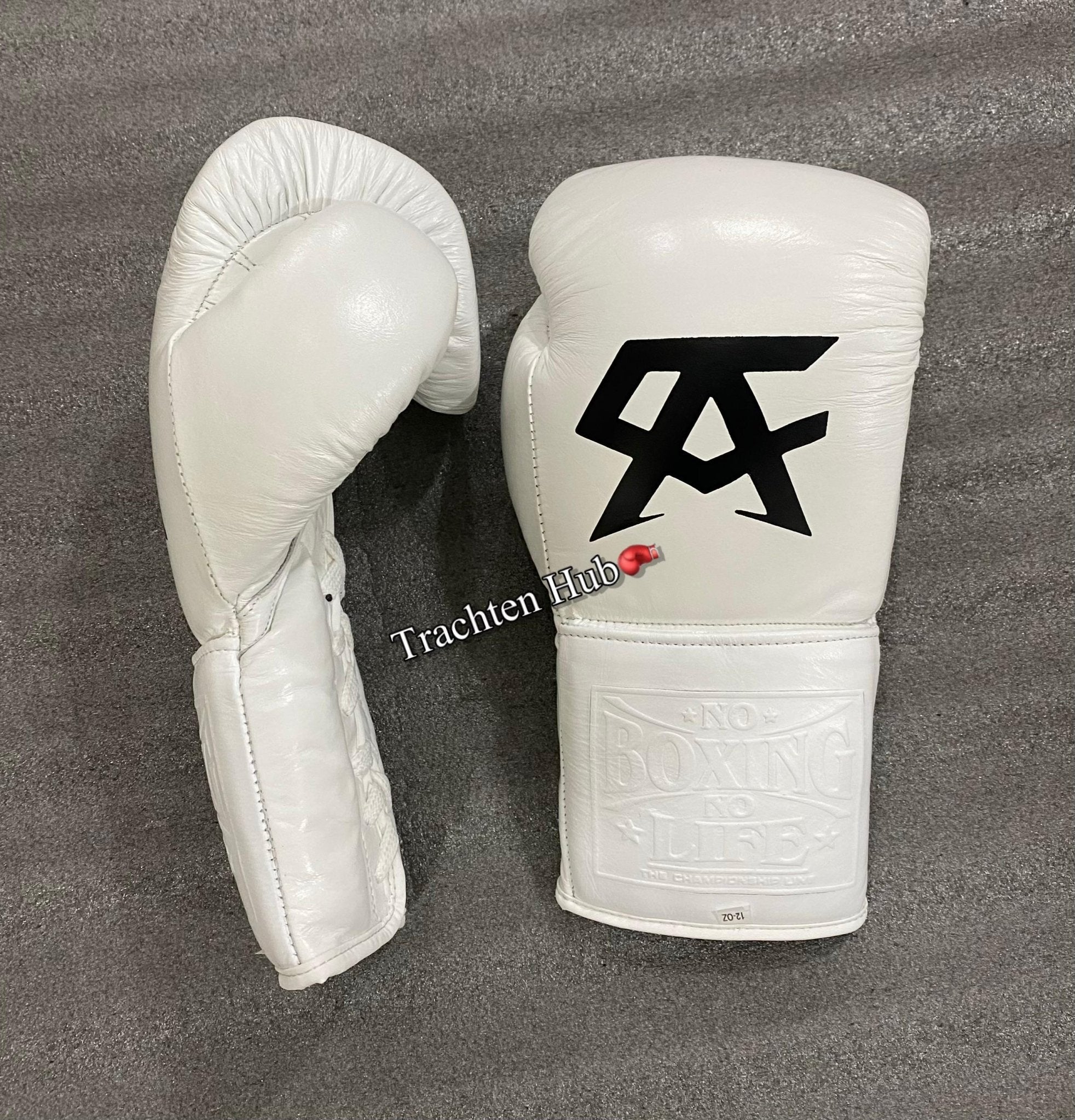 Handmade White No Boxing No Life gloves for training