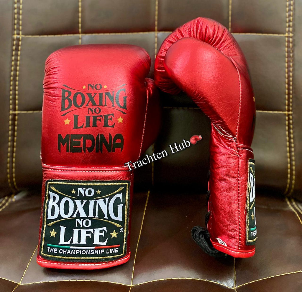 Handmade Dark Red No Boxing No Life gloves for training