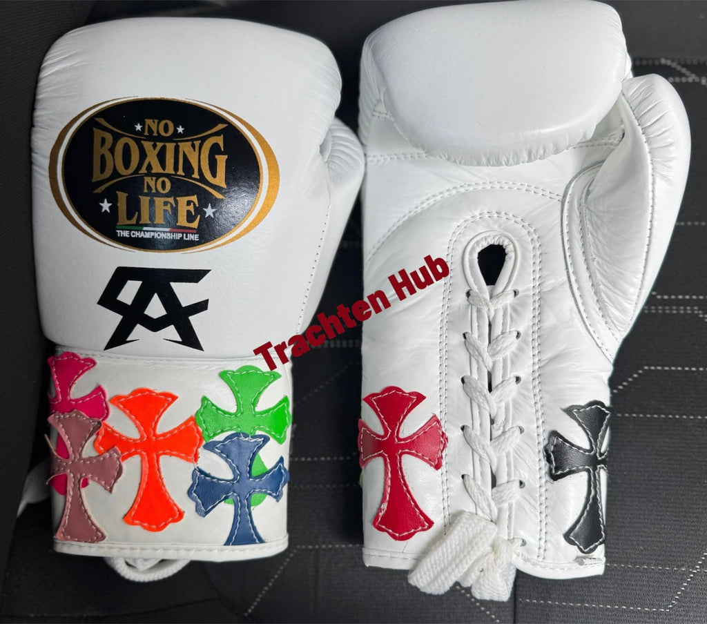 No Boxing No Life gloves – Canelo logo red and white leather pair