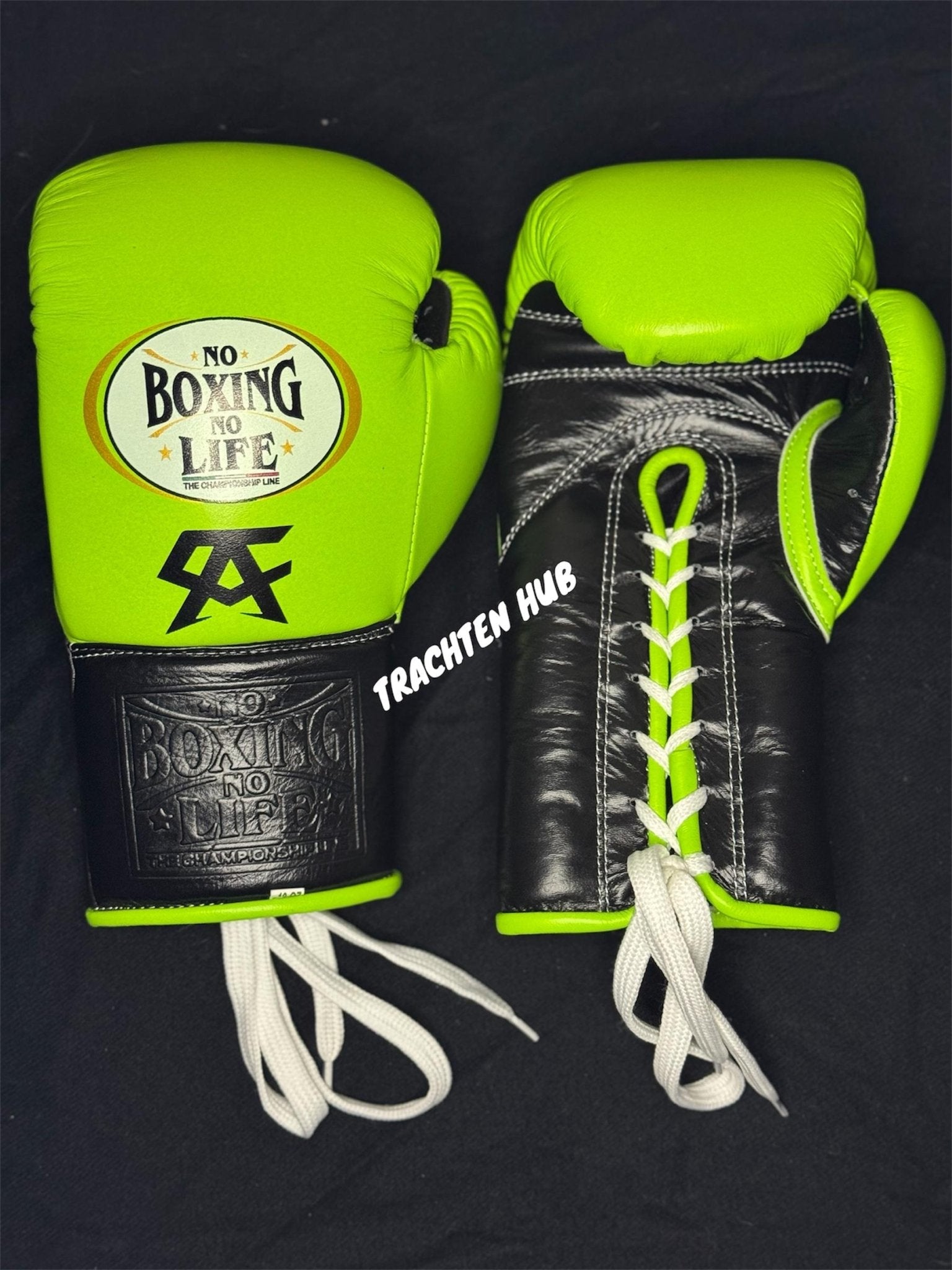 Handmade Green No Boxing No Life gloves for training