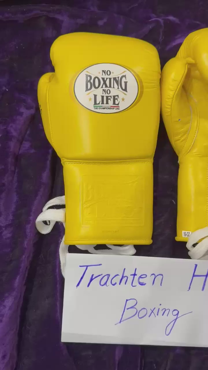No Boxing No Life Gloves | Handmade Leather | Yellow