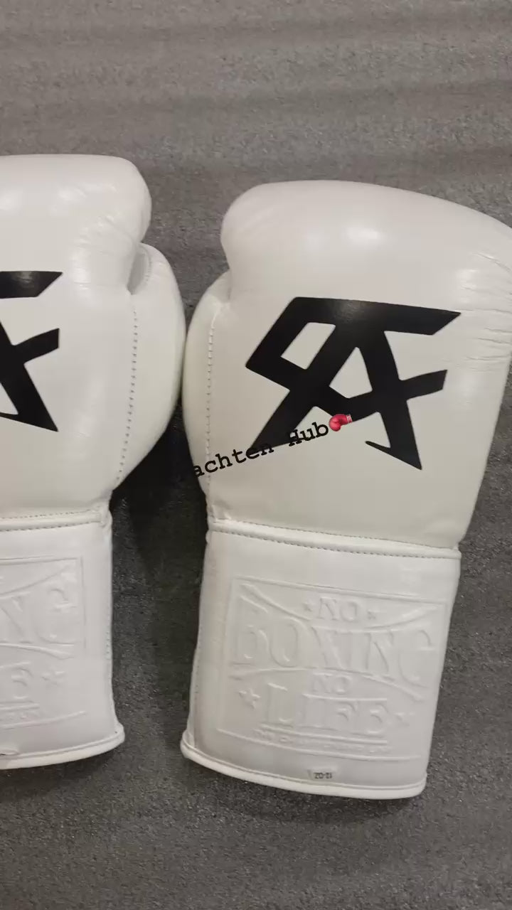 No Boxing No Life Gloves | Handmade Leather | White