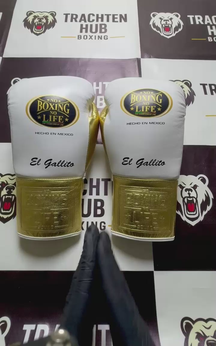 No Boxing No Life Gloves | Handmade Leather | White Gold |