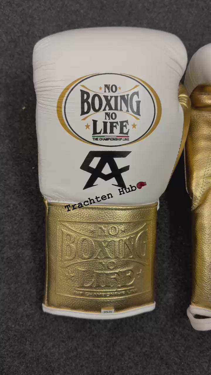 No Boxing No Life Gloves | Handmade Leather | White Gold