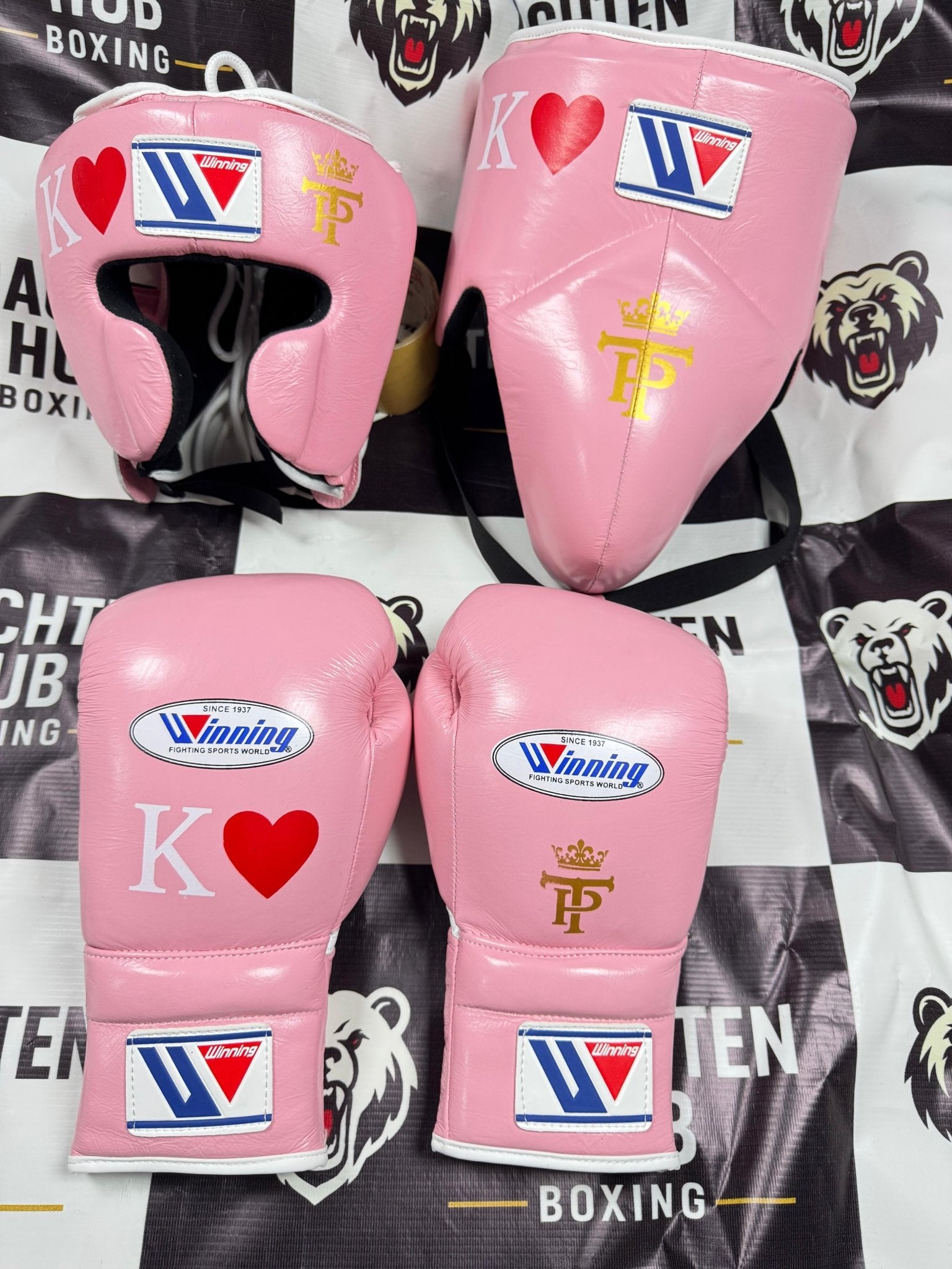 Winning 3 - in - 1 Pro Boxing Kit – Train Hard | Pink | | Handmade Boxing Gear by TRACHTEN HUB