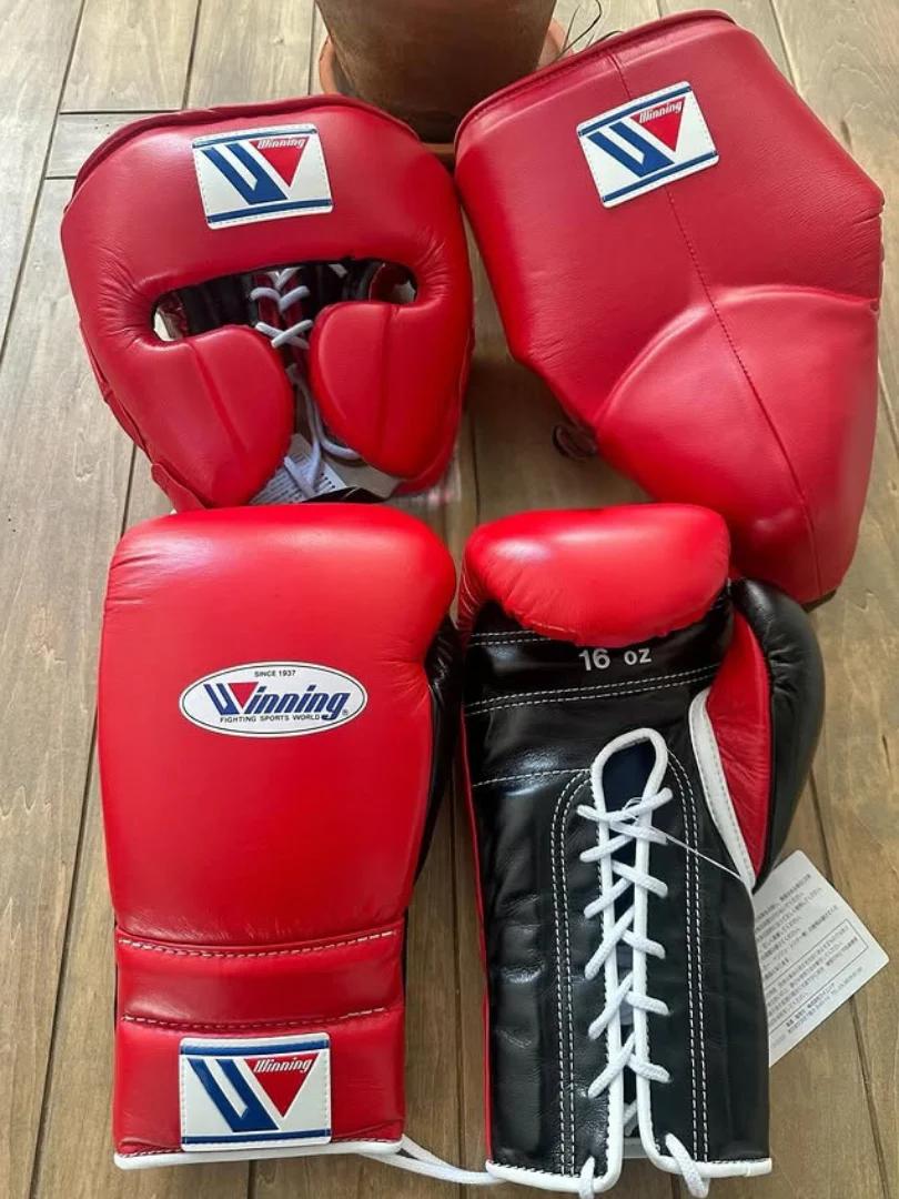 Winning 3 - in - 1 Pro Boxing Kit – Train Hard | RED BLACK | | Handmade Boxing Gear by TRACHTEN HUB