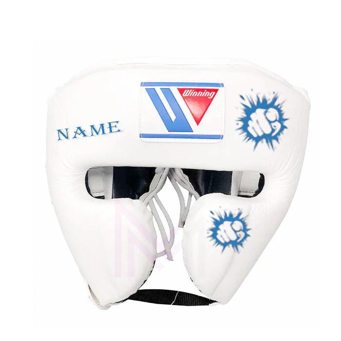 Winning 3 - in - 1 Pro Boxing Kit – Train Hard | White Rich Blue | | Handmade Boxing Gear by TRACHTEN HUB