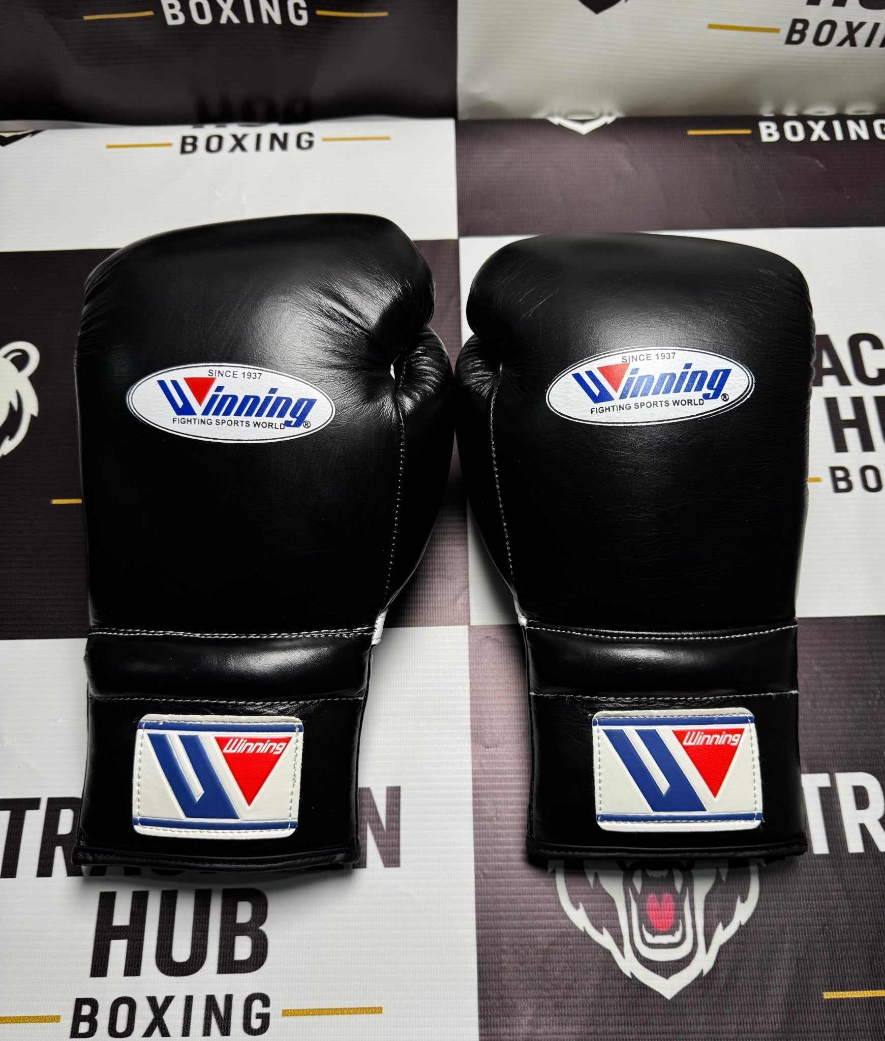 Winning - Style Pro Boxing Gloves – Premium Training & Sparring Gloves |Black Edition| | Handmade Boxing Gear by TRACHTEN HUB