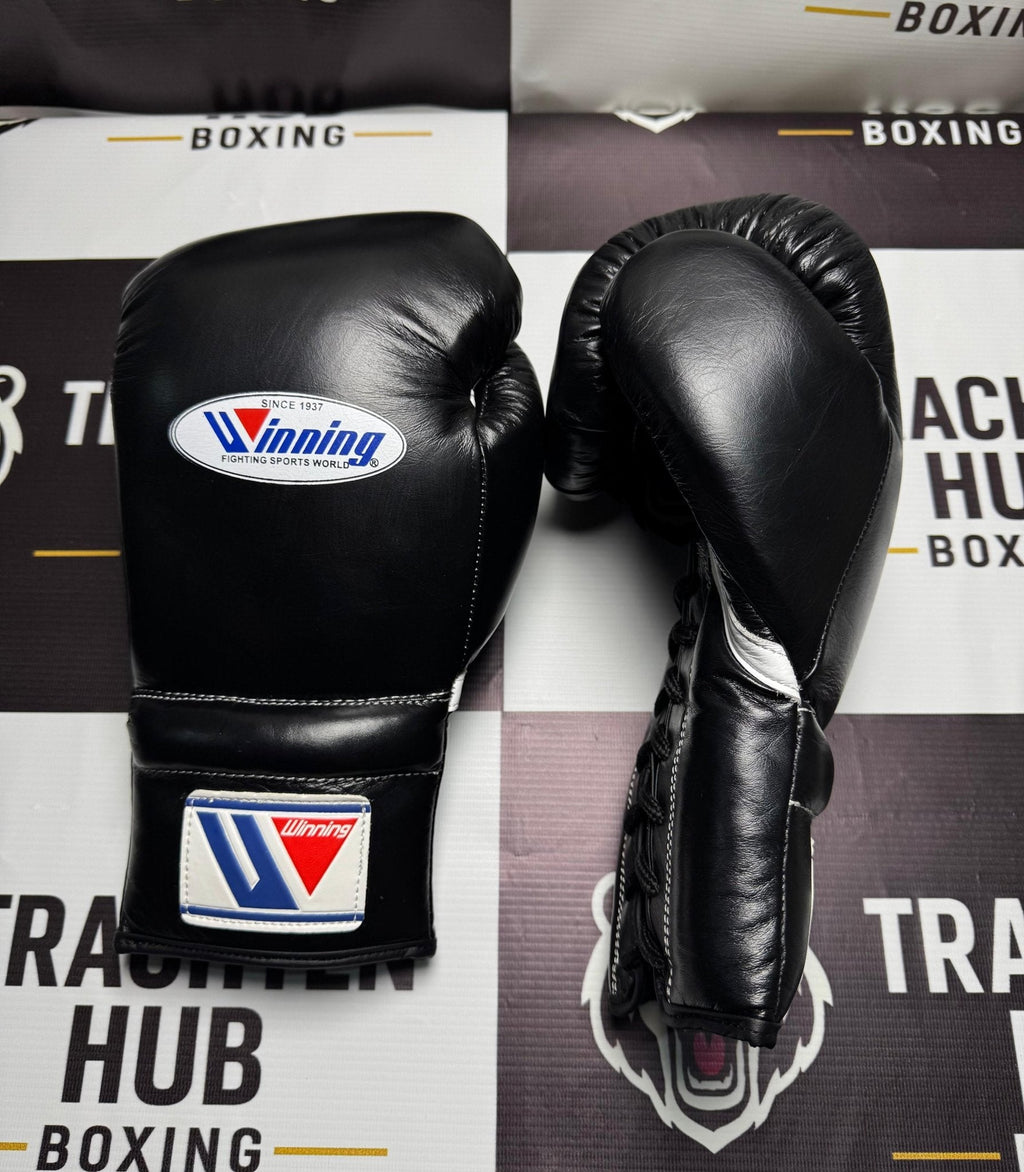 Winning - Style Pro Boxing Gloves – Premium Training & Sparring Gloves |Black Edition| | Handmade Boxing Gear by TRACHTEN HUB