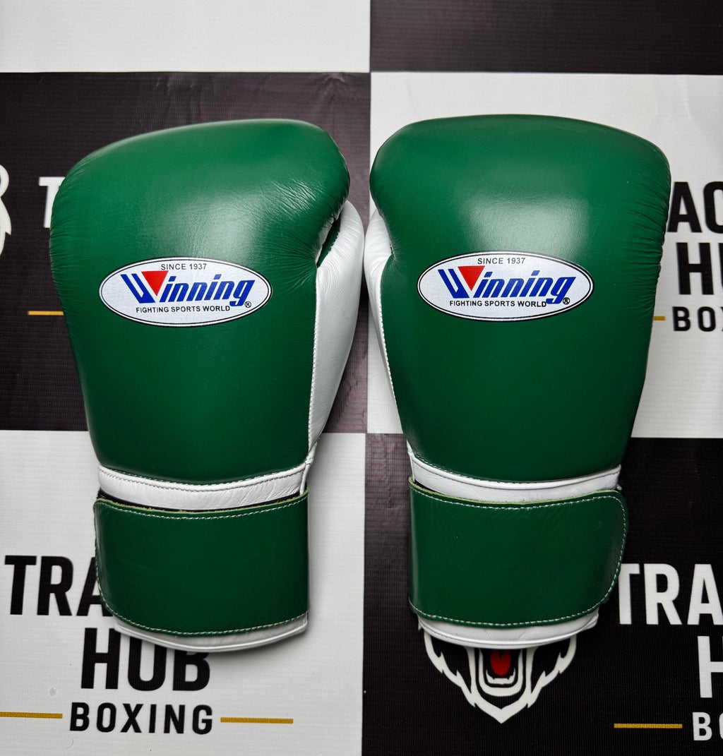Winning - Style Pro Boxing Gloves – Premium Training & Sparring Gloves | Green Edition | | Handmade Boxing Gear by TRACHTEN HUB