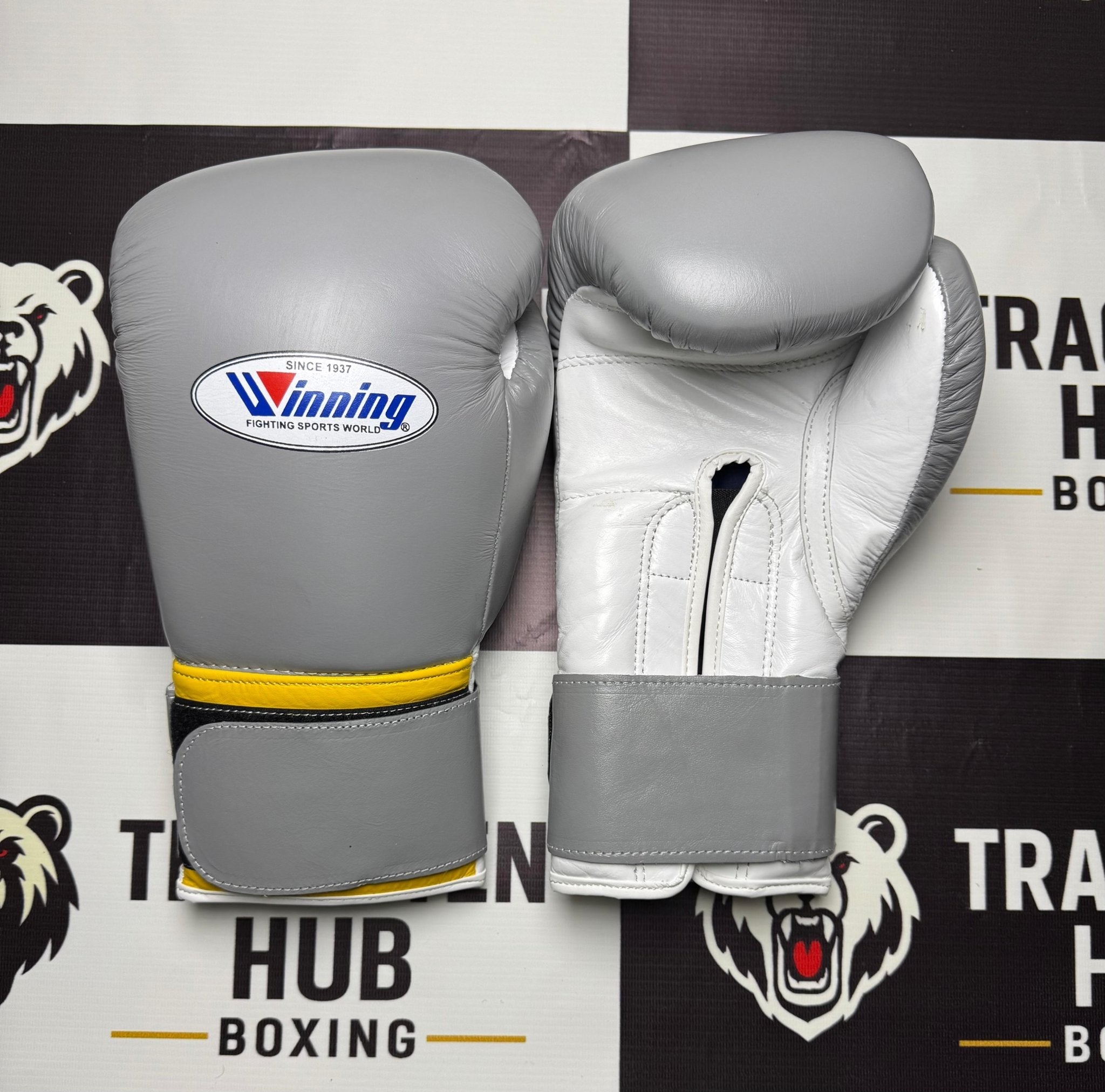Winning - Style Pro Boxing Gloves – Premium Training & Sparring Gloves | Grey Edition | | Handmade Boxing Gear by TRACHTEN HUB