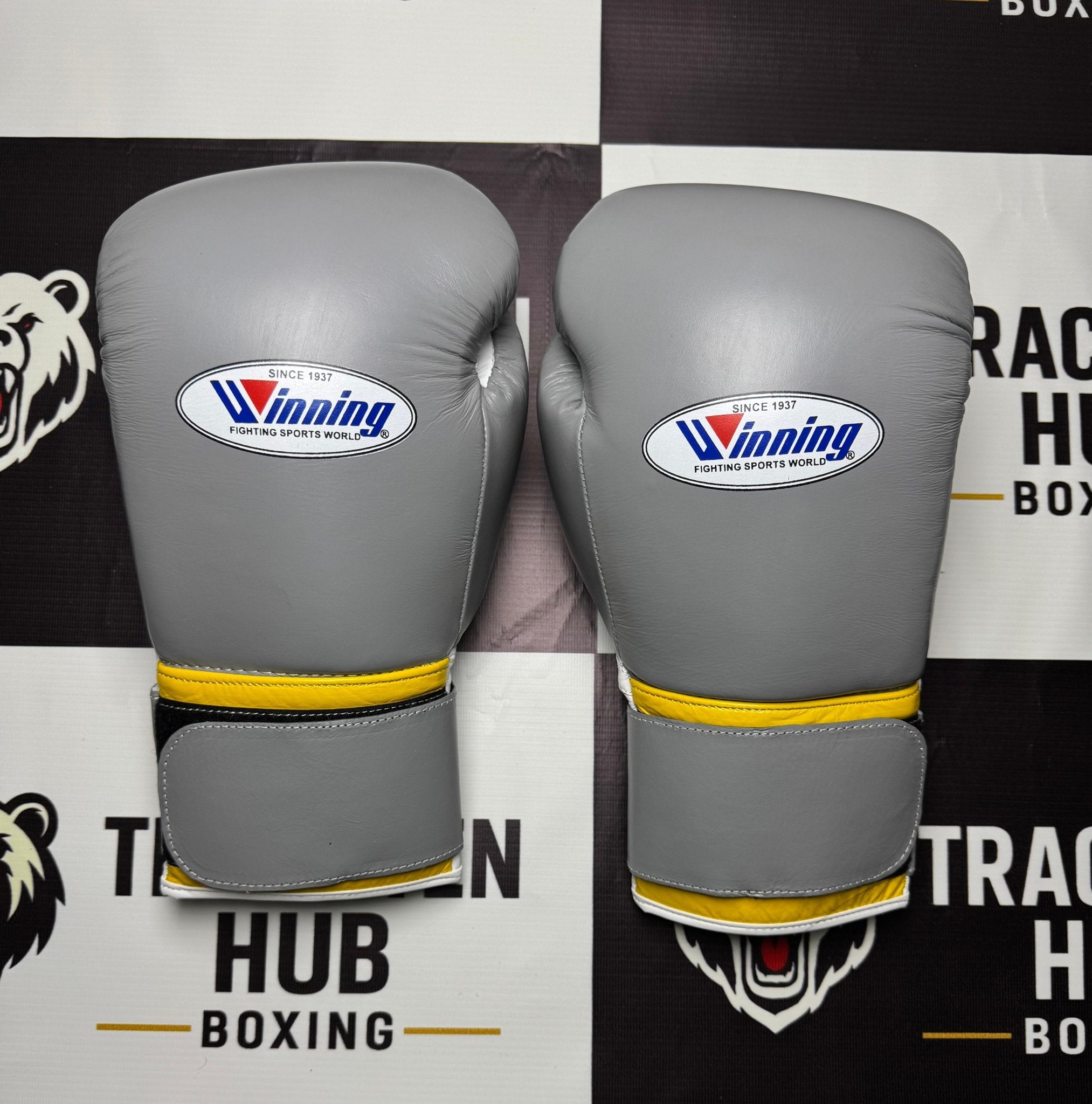 Winning - Style Pro Boxing Gloves – Premium Training & Sparring Gloves | Grey Edition | | Handmade Boxing Gear by TRACHTEN HUB