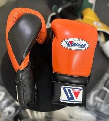 Winning - Style Pro Boxing Gloves – Premium Training & Sparring Gloves | Orange Black | | Handmade Boxing Gear by TRACHTEN HUB