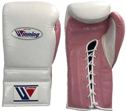 Winning - Style Pro Boxing Gloves – Premium Training & Sparring Gloves | PINK WHITE | | Handmade Boxing Gear by TRACHTEN HUB
