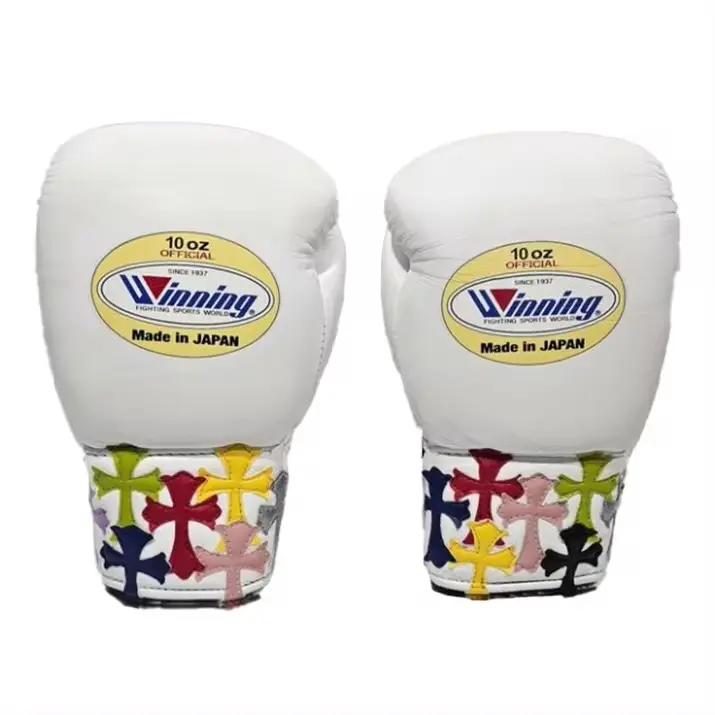 Winning - Style Pro Boxing Gloves – Premium Training & Sparring Gloves | White Chrome heart | Japan | | Handmade Boxing Gear by TRACHTEN HUB