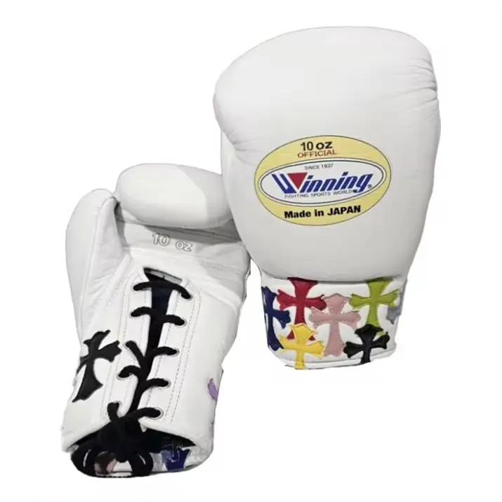 Winning - Style Pro Boxing Gloves – Premium Training & Sparring Gloves | White Chrome heart | Japan | | Handmade Boxing Gear by TRACHTEN HUB
