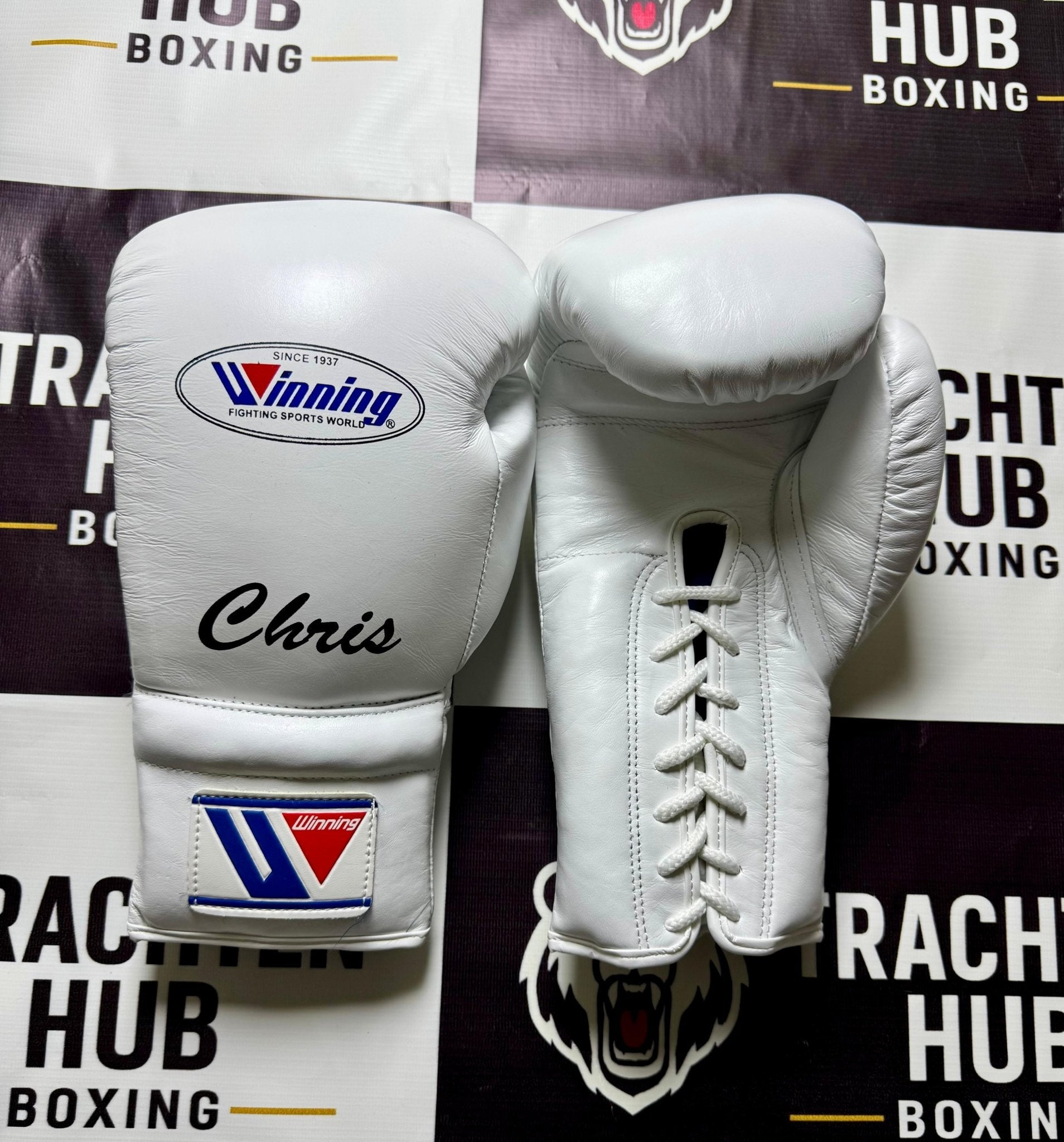 Winning - Style Pro Boxing Gloves – Premium Training & Sparring Gloves |White Edition| | Handmade Boxing Gear by TRACHTEN HUB
